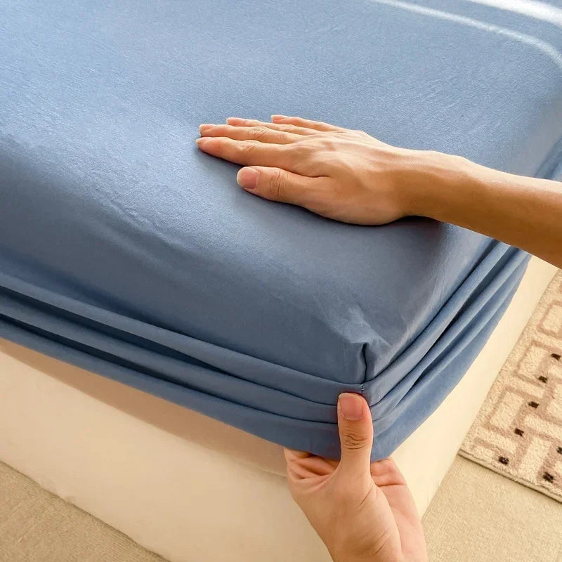 100% Cotton Fitted Bed Sheet with 360 Elastic Band Bedsheet Bedspread