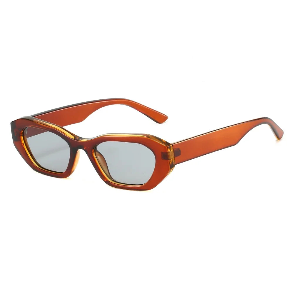 New Luxury Retro Leopard Print Rectangular Women Sunglasses 2025 Brand Jelly Color Design Personality Trend Men Glasses UV400