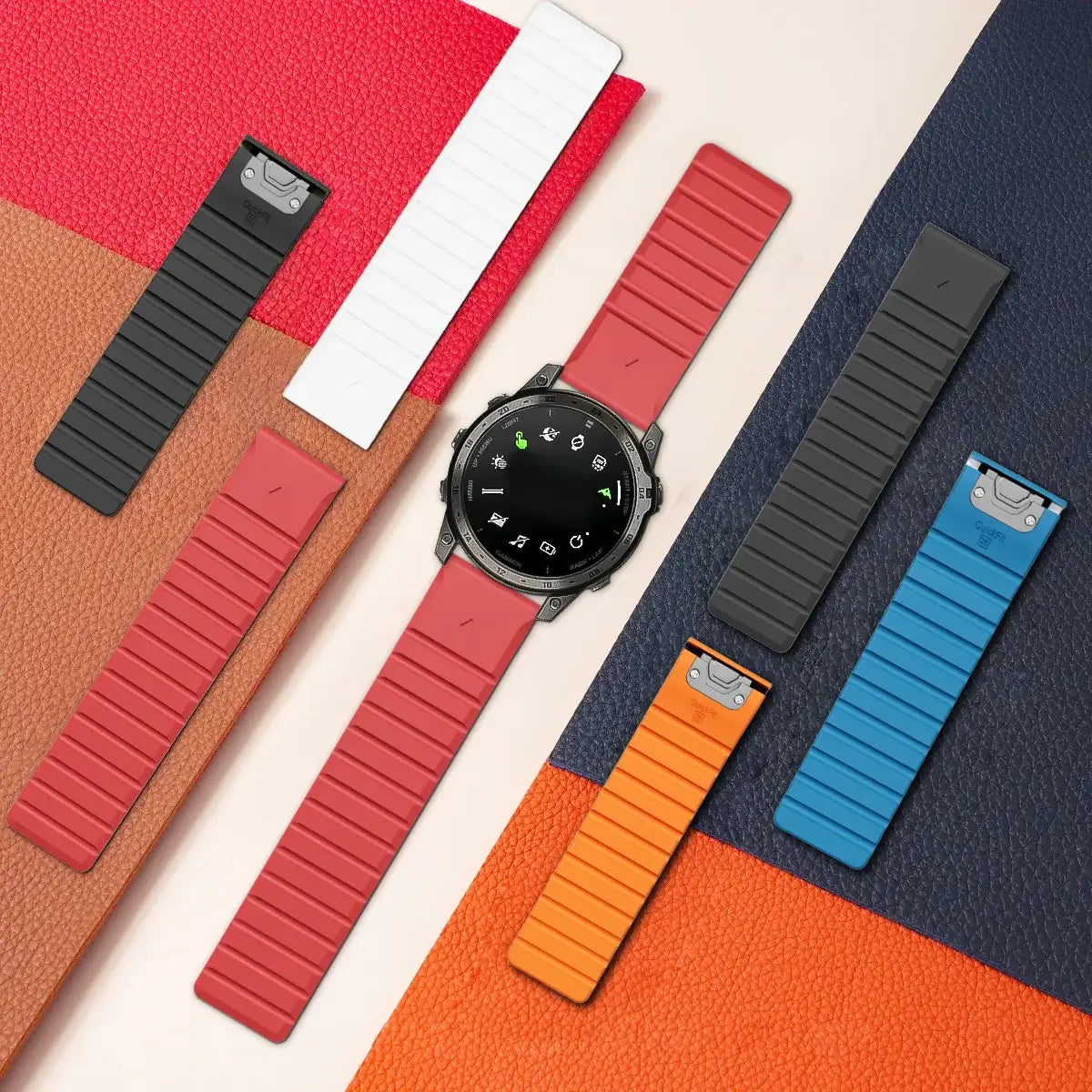 Garmin QuickFit 22/26mm Two-Tone Silicone Magnetic Wrap Band