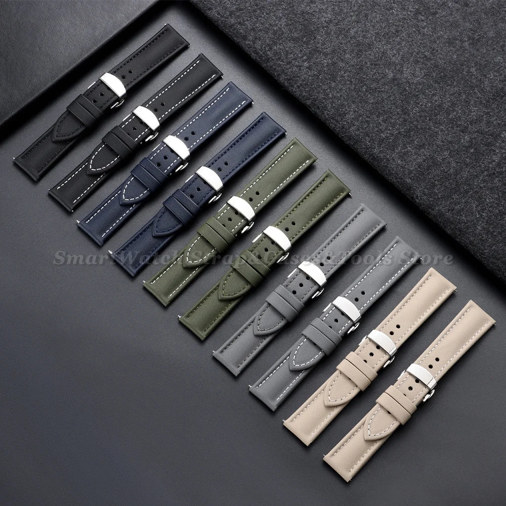 Amazfit Balance, GTR, GTS & Bip Sailcloth Band with Butterfly Clasp