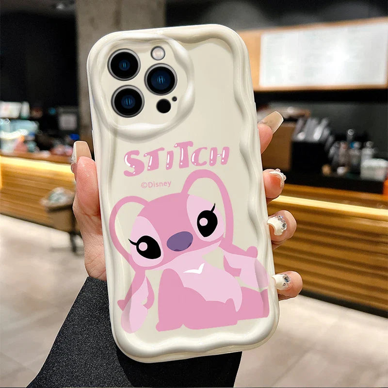 Funda de Teléfono Disney Stitch Angel Lovers para iPhone