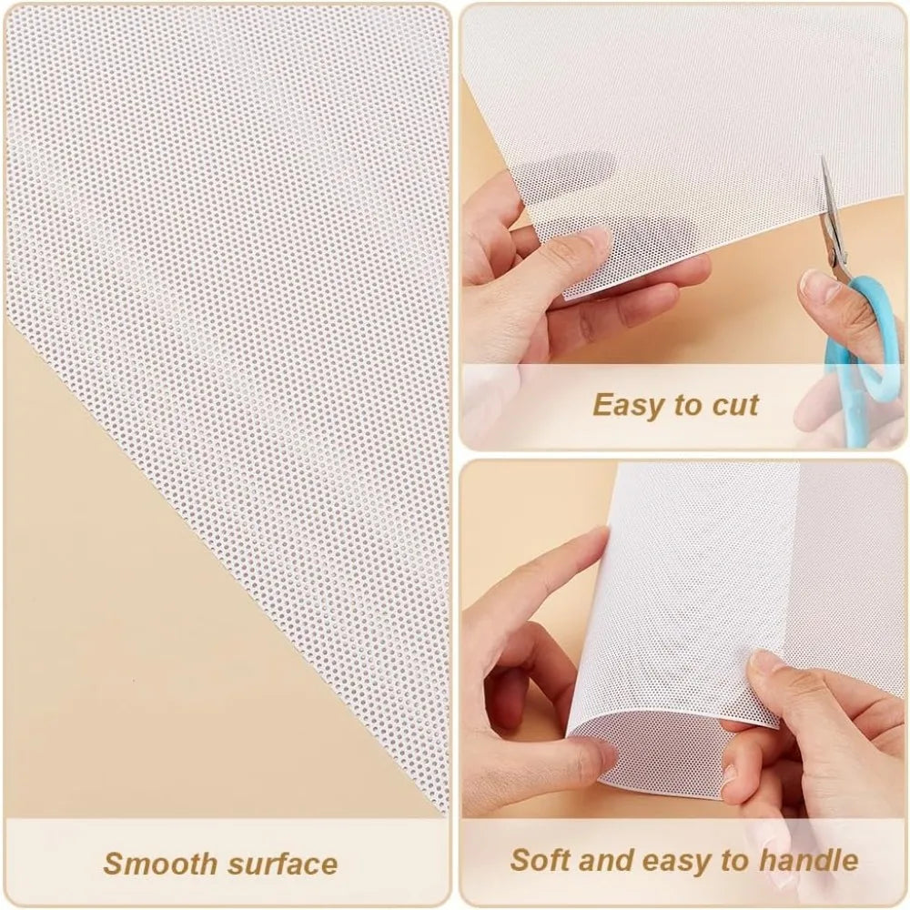 Custom Fursuit Eye Mesh 39x11.8inch White PVC Mesh Net 0.2mm Thick Waterproof Printable Mesh for Furries Cosplay Making Kit