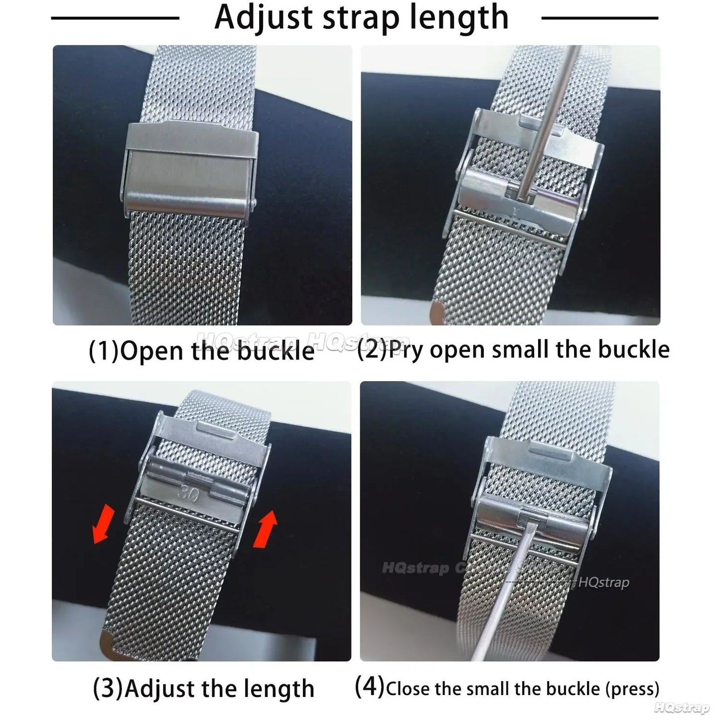 Quick Release Milanese Strap 18mm 20mm 22mm 12mm 14mm 16mm 17mm 19mm 21mm 24mm Universal Bracelet 0.6mesh Stainless Steel