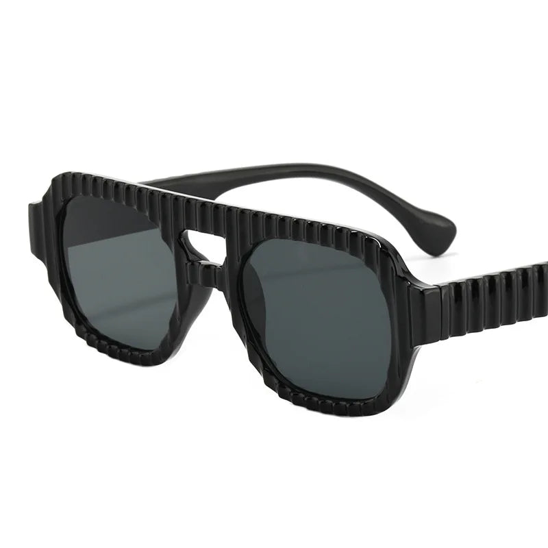 New Retro Double Beam Square Women Sunglasses Gradient Shades Design Men High Quality Sun Glasses UV400