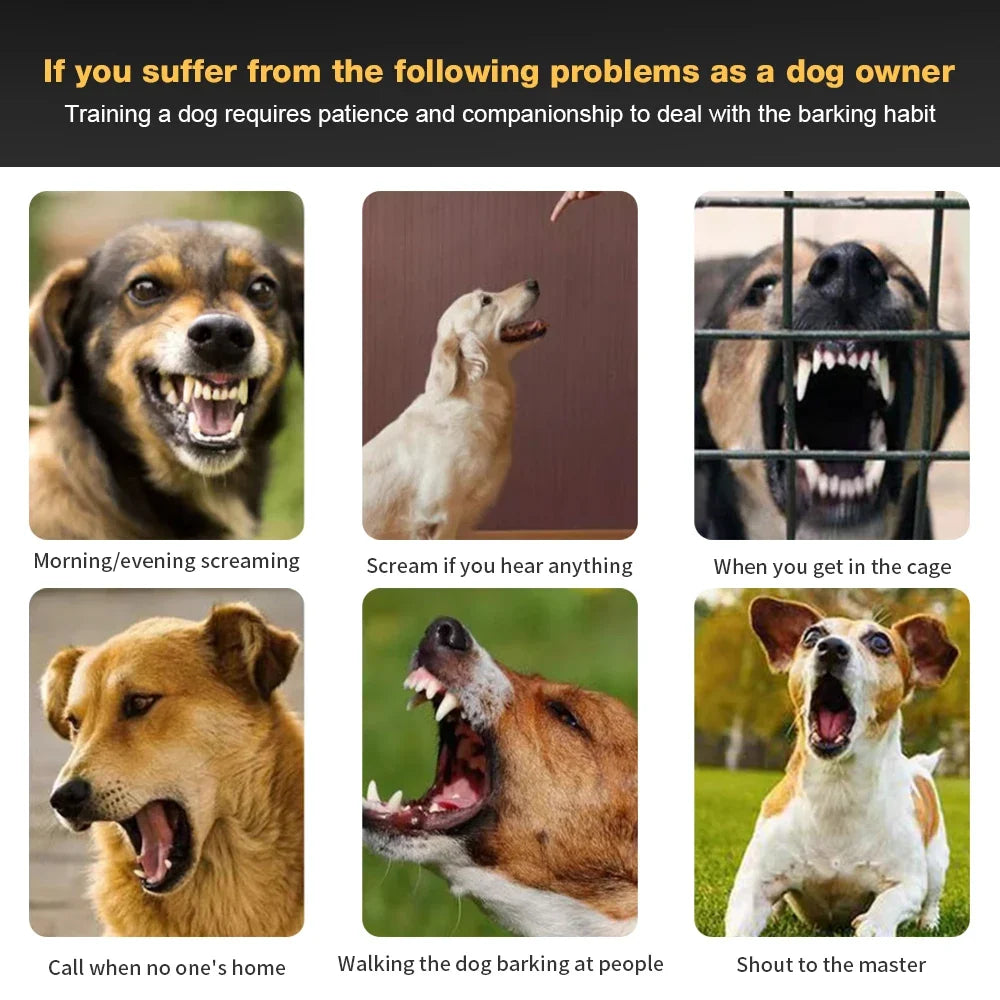 New480M Dog Wireless Electric Fence Electric Shock Vibration Sound 3 Modes Color Screen Display Dog Training Collar Pet Supplies
