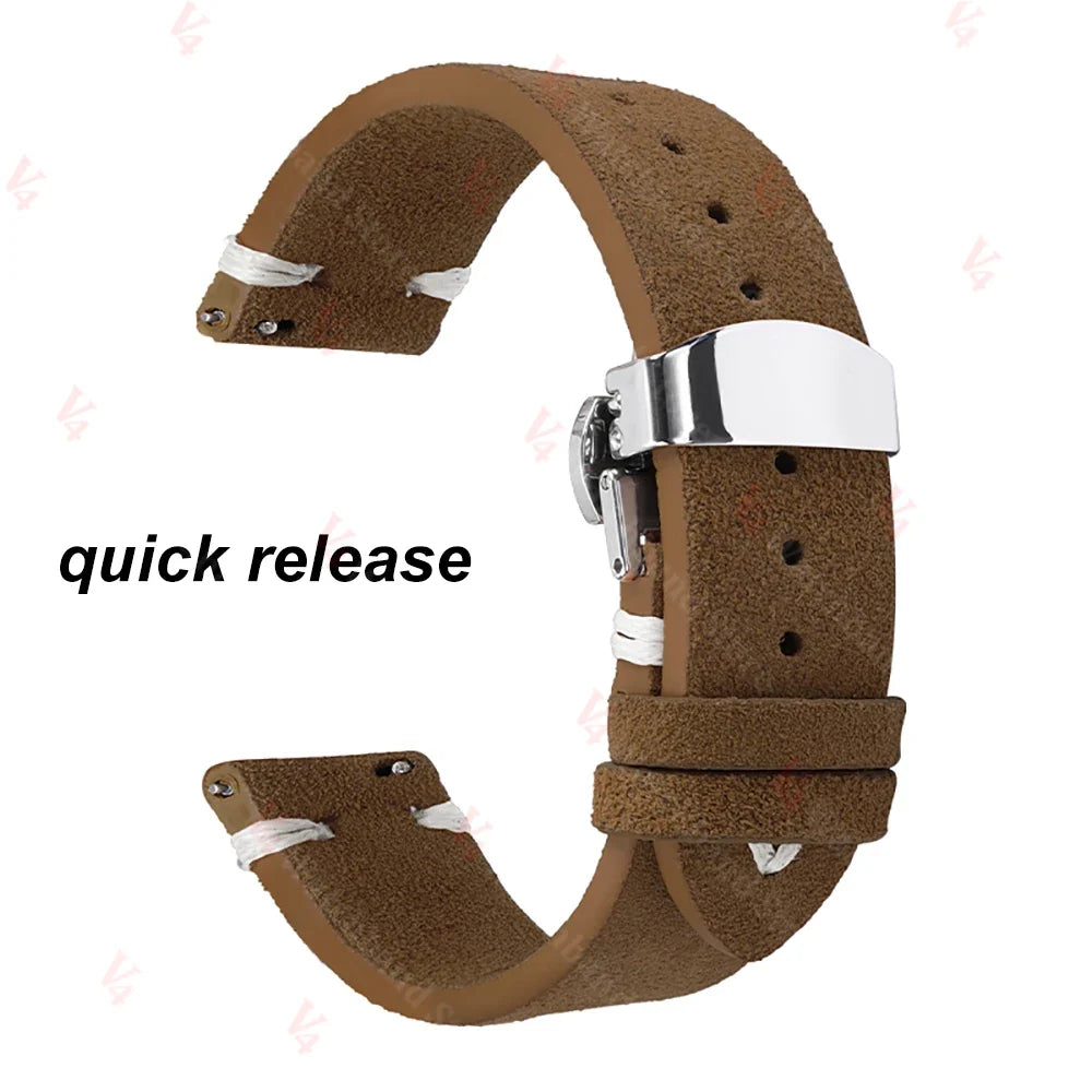 Huawei Watch & Watch GT Stitched Suede Band with Butterfly Clasp