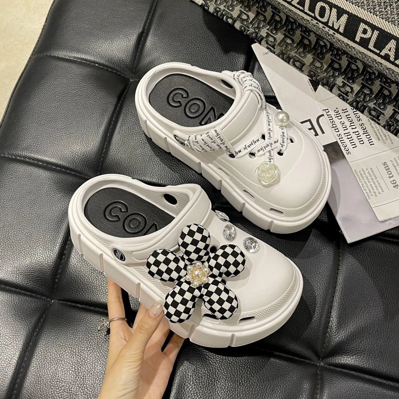 Platform Slippers Summer Women's Sandals 6cm Wedges Ladies Outdoor Clogs Thick Street Beach Slides Girls Flip Flops Garden Shoes