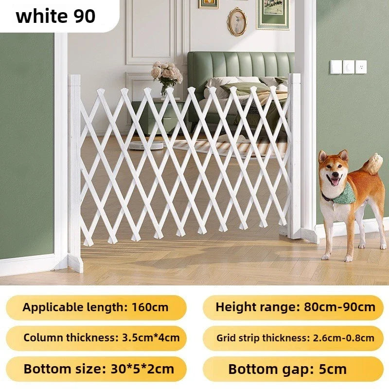 Pet Puppy Fence Retractable Isolation Dog Wooden Fence Folded Indoor Anti-Jailbreak Dog Fences Accessories Isolation Pet Cat Net