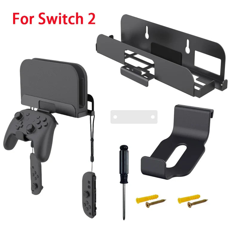 Host Stand for Switch 2 Wall Mount Host Stand for Switch 2 Game Console Host Storage Rack Hanging Wall Holder Bracket Hanging
