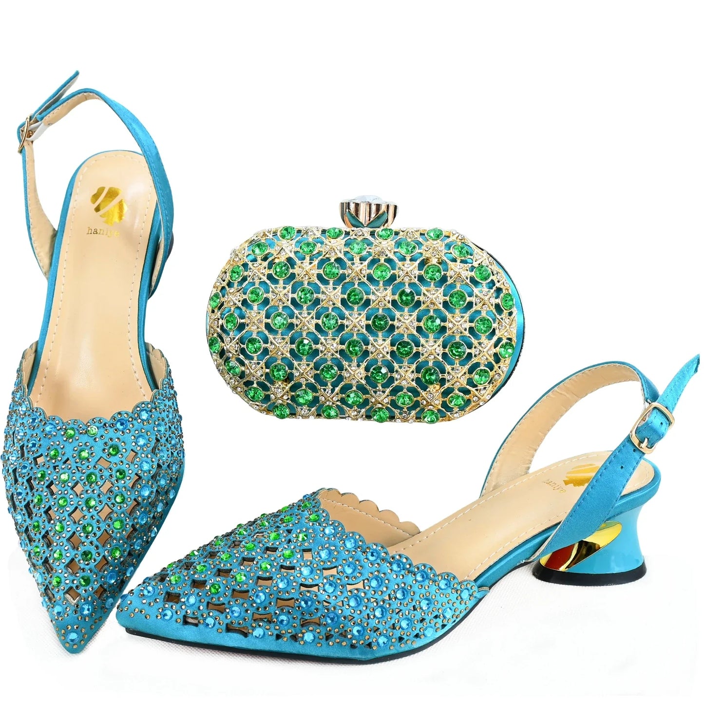 Juego de zapatos y bolsos de señora de alta calidad estilo HAE1-7