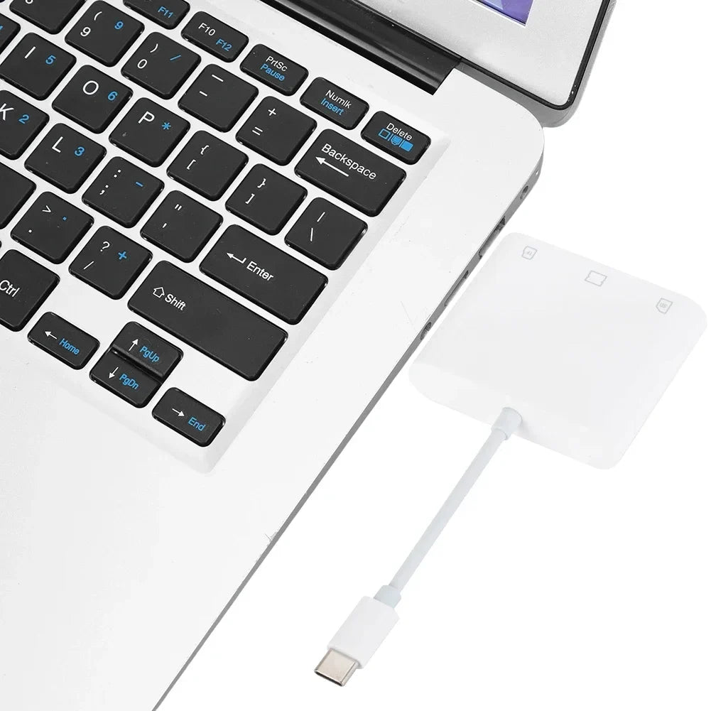 3 in 1 Type C To CF/SD/TF Card Adapter SD Card Adapter Memory Card Reader CF SD TF Compact Camera Card Reader for iPad iPhone 15