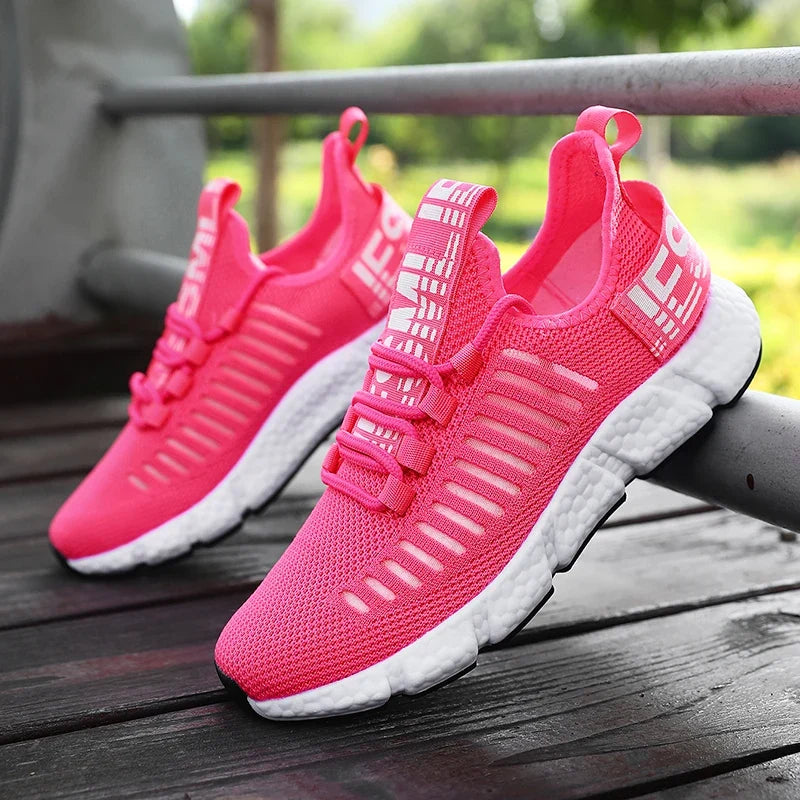 Shoes Woman Outdoor Training Lightweight Sports Soft Sole Comfortable Lace Up Mesh Casual Shoes Large Breathable Sports Shoes