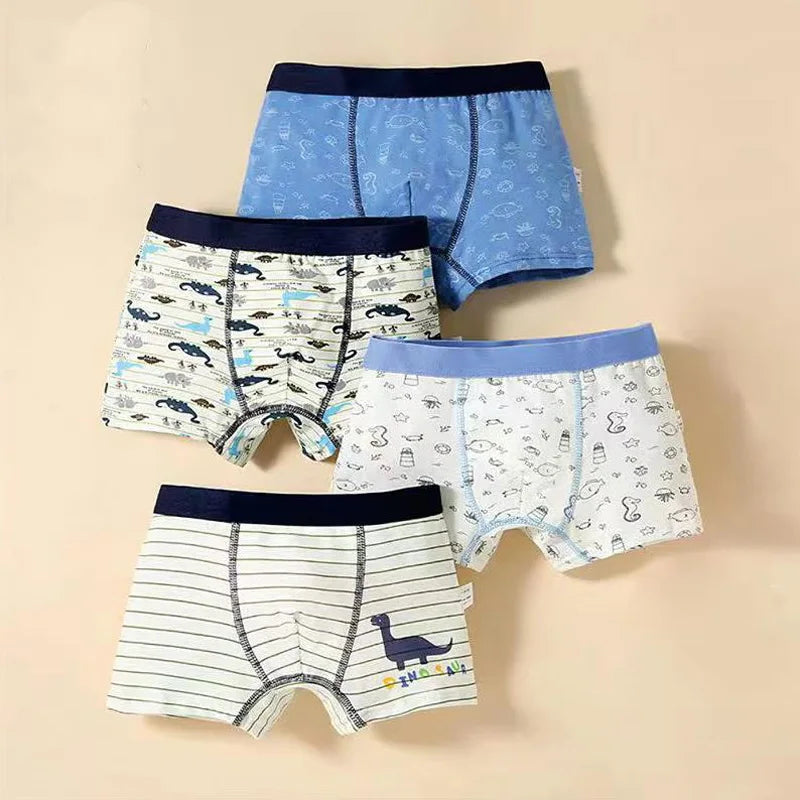 Children's Underwear Boy Panties Underpants  Engineering Vehicle Cars Fire Engine Comfortable Shorts Briefs Boxers For Kids