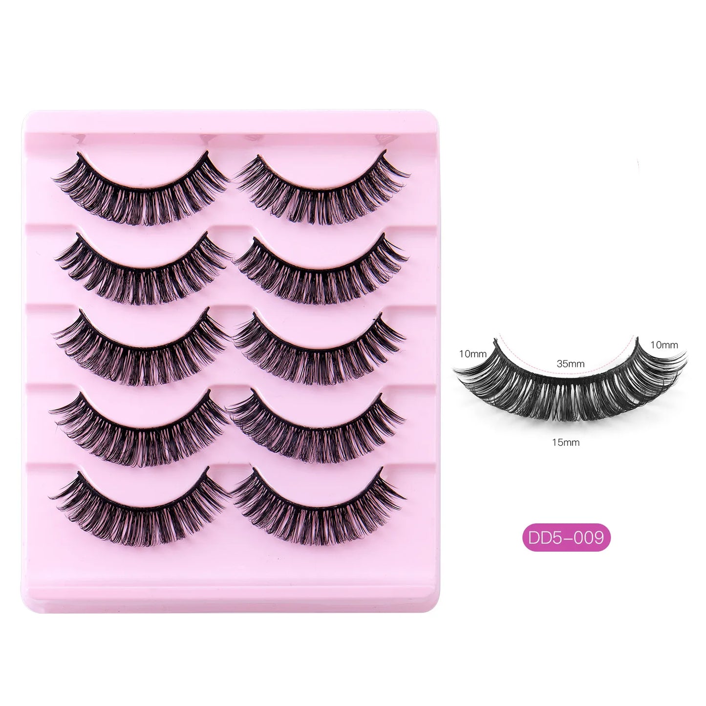 Fashion Russian Strip Lashes 2/5/10 Pairs 3D Mink Lashes Natural Eyelashes Dramatic False Eyelashes Wholesale Eyelash Extension