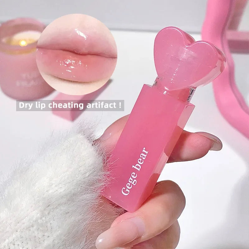 Brillo labial de gelatina con forma de corazón GEGE BEAR