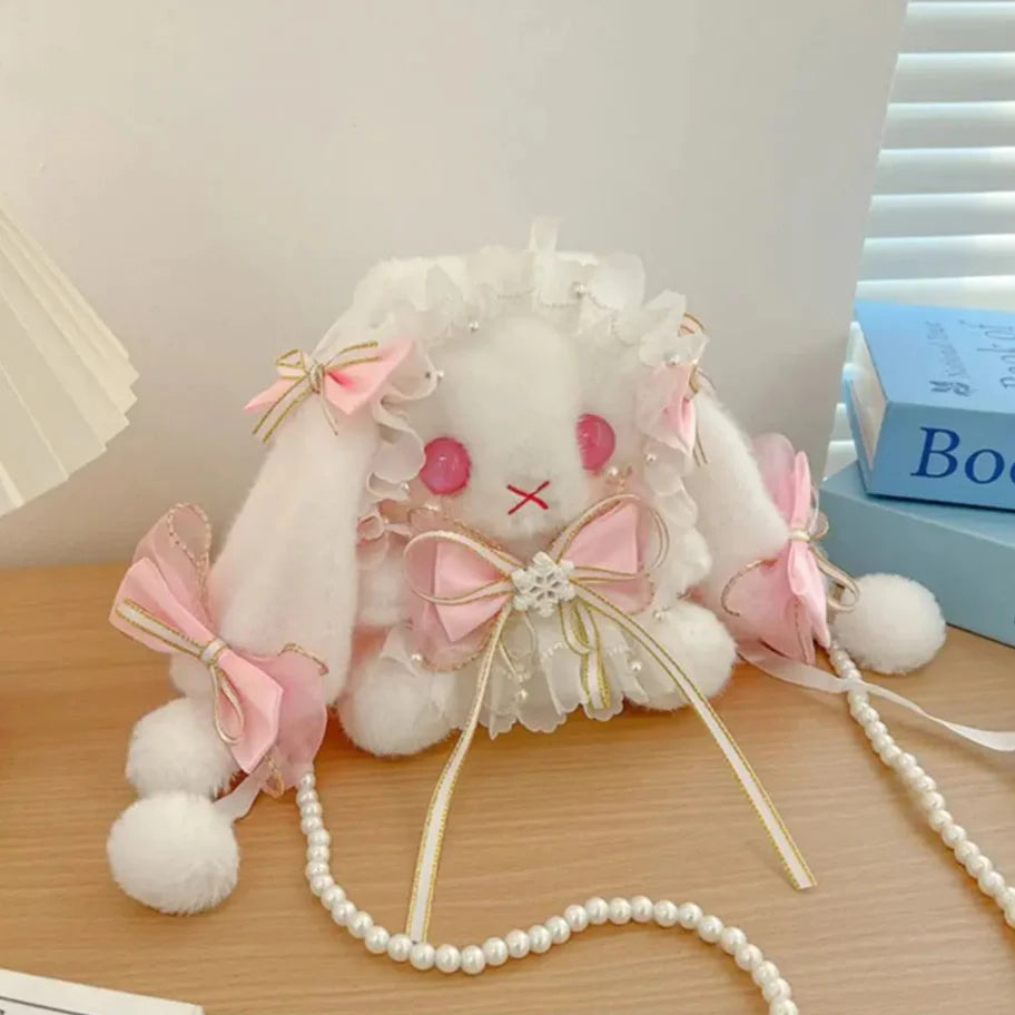 Bolso de peluche Conejo y Lazos