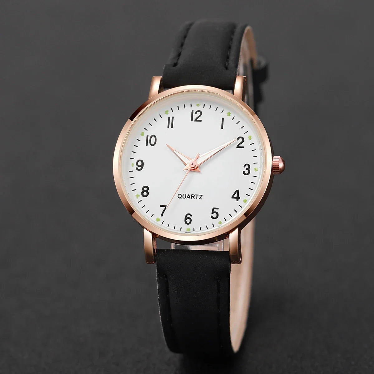 Fashion Women Watches Casual Arabic Dial Ladies Leather Band Quartz Watch Reloj Mujer Girls Clock Gift