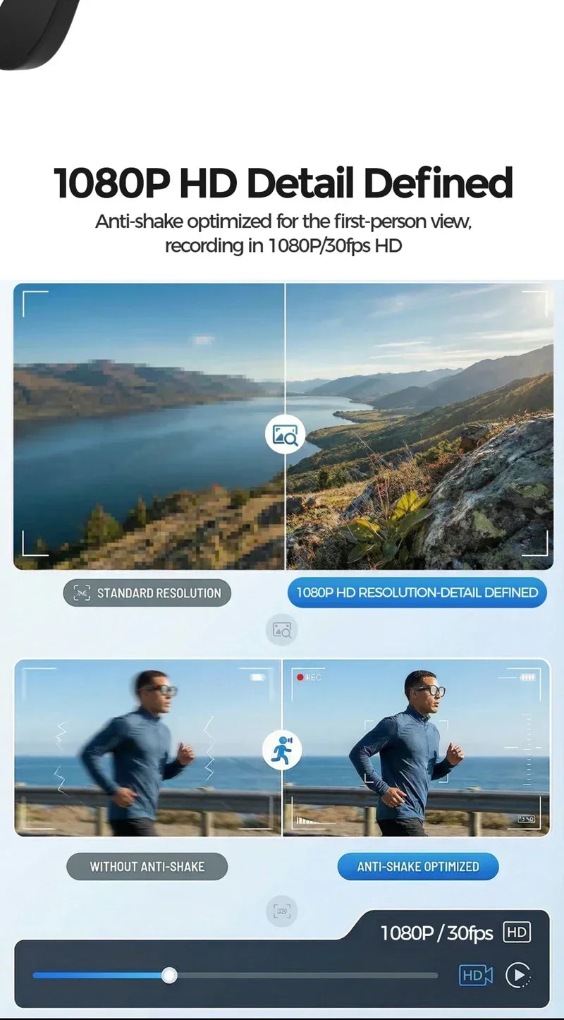 Lenovo AI Smart Glasses 8MP HD Camera 4K Shooting Image Conversation Translation Listening To Music Smart Glasses 2026 New