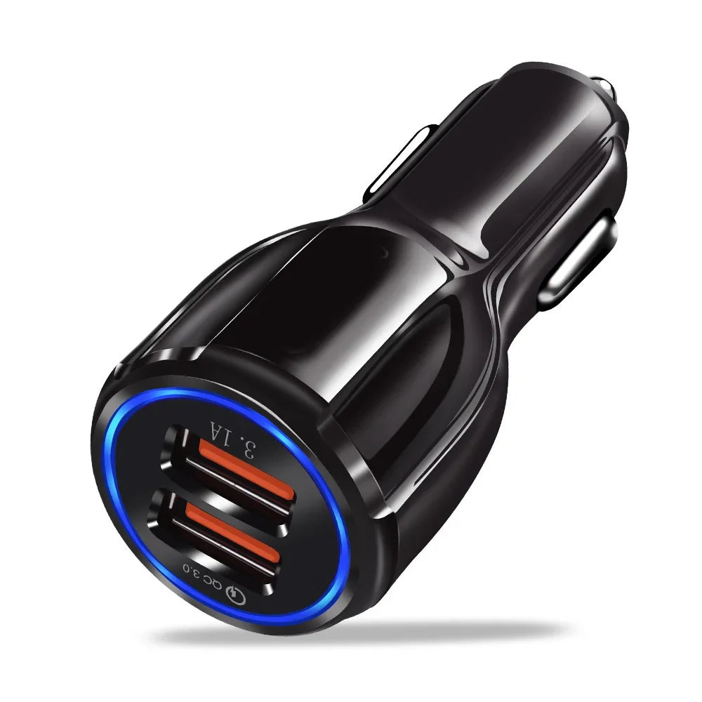 Vumpach 6 Ports USB Car Charge 75W Quick Charge 3.0 Fast Charging For iPhone 13 12 11 Pro Samsung Xiaomi Portable Phone Charger