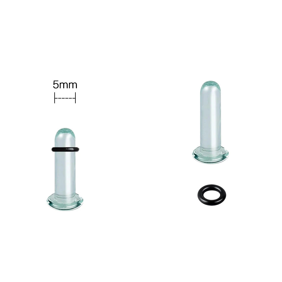 2pcs Glass Ear Gauges Stretching Kit Short Taper Expander 1.6-16mm