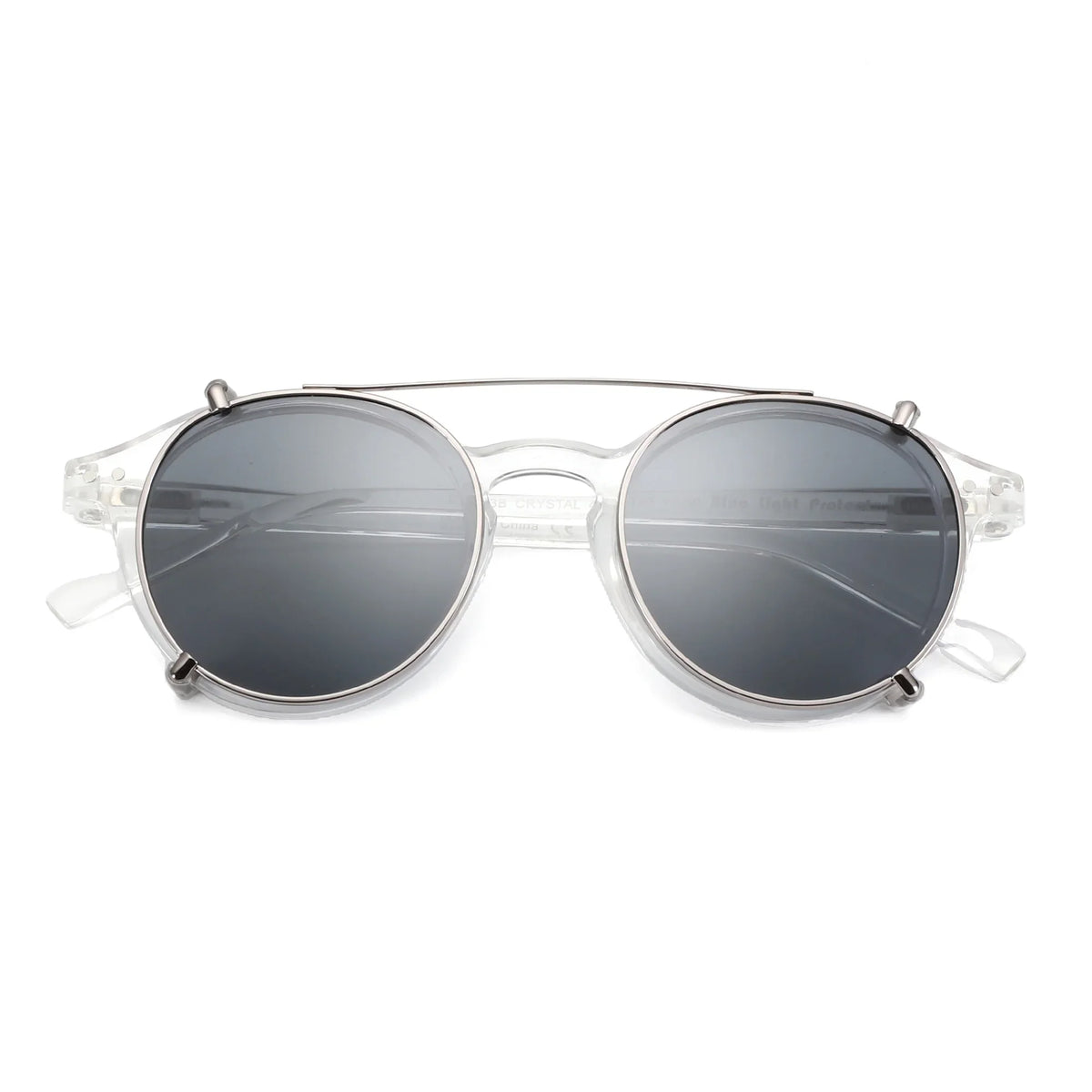 ZENOTTIC-Steampunk Style Clip On Sunglasses for Men Women Anti Blue Light Glasses+Polarized Clip Fashion/Retro Computer Eyewear