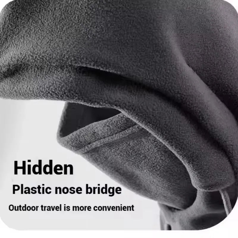 Winter Warm Hat with Mask and Neck Warmer 3-in-1 Windproof Balaclava for Men Women Masked Hat Cycling Cold Weather Protection