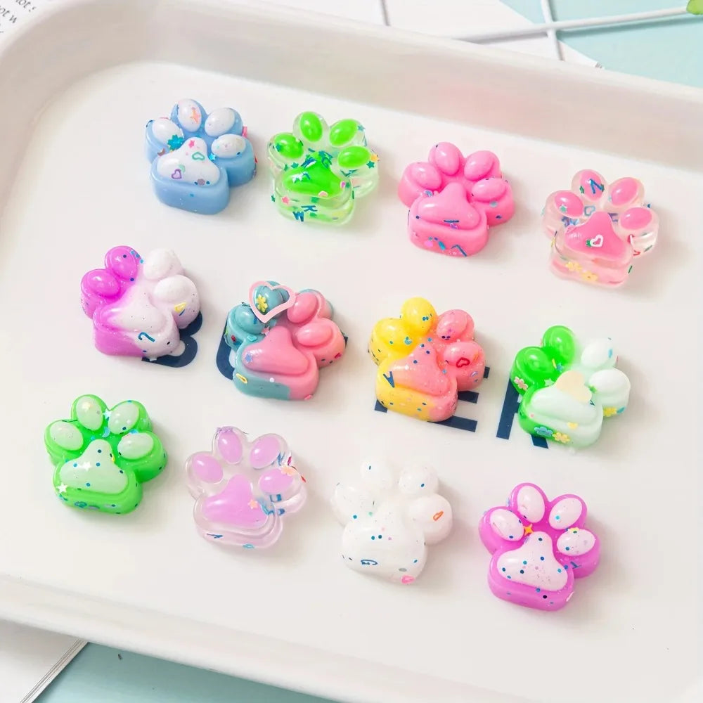 10/ /40/50pcs Mini Cute Cat Claw Plush Pinch Fun, Colorful