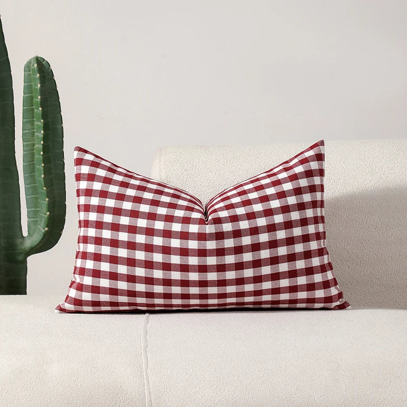 Classical Striped Cushion Cover 45x45cm Hawthorn Red Ivory Recycle Polyester Fabric Pillow Cover Indoor Outdoor Home Decoration