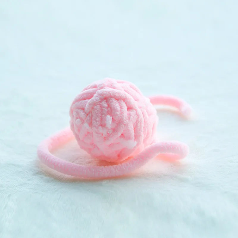 Colorful Yarn Ball Cat Toys with Bell