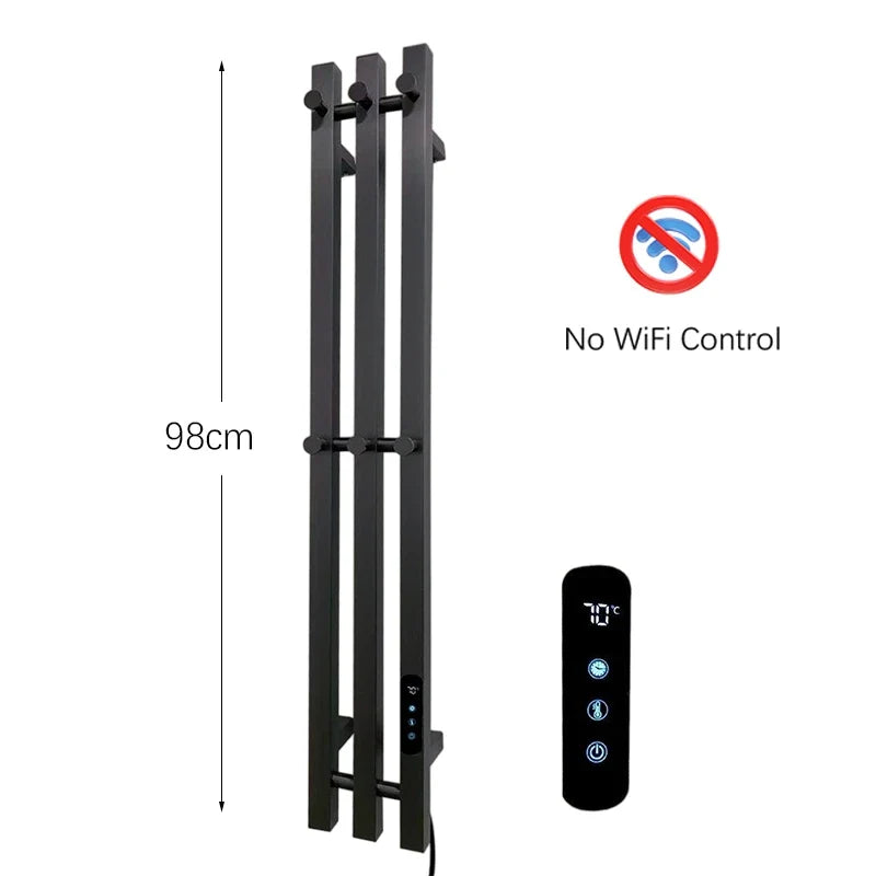 OXG Electric Heated Towel Rack Wall Mounted Bathroom Towel Warmer Dryer Heater 3 Bars Timer Touch Control WiFi Energy Saving
