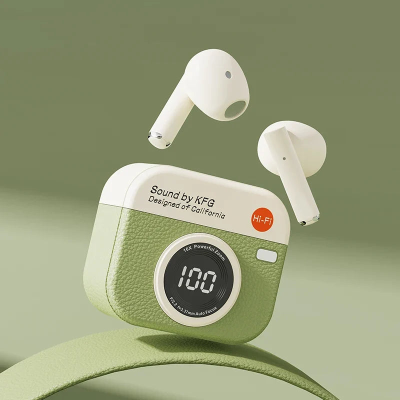 Q86 TWS Wireless Earphone Bluetooth Headphones Sport Stereo Fone Bluetooth Earbuds for Xiaomi Huawei iPhone Retro Camera Style