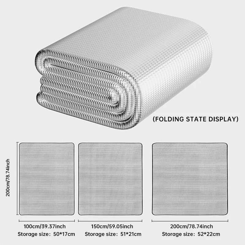 Outdoor Camping Foam Foil Mat Portable Moisture-proof Pad Picnic Beach Mat Aluminum Insulation Sleeping Pad Camping Supplies