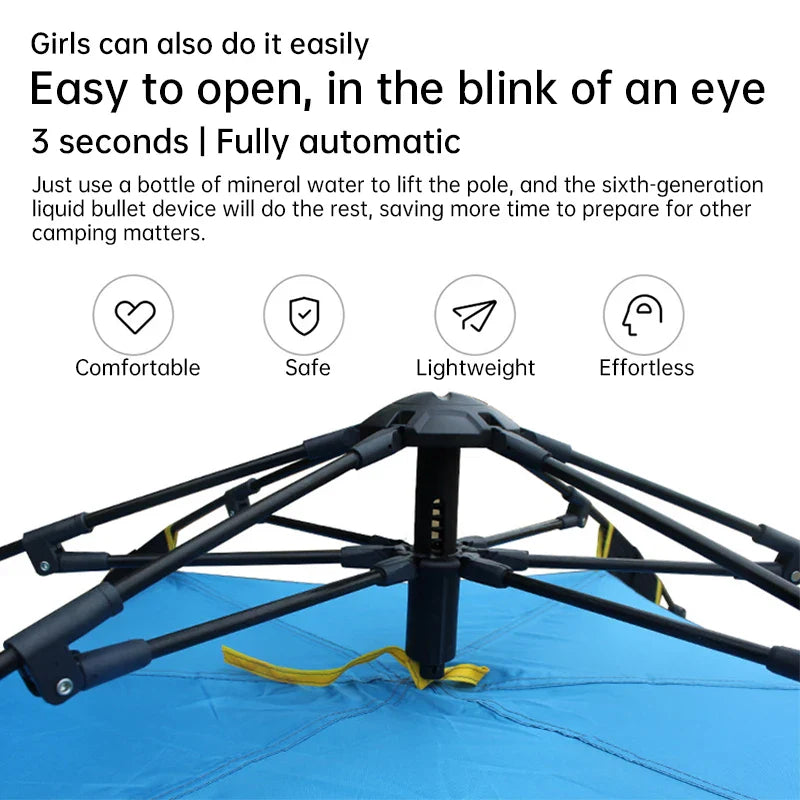 QuickSet Oasis: Tienda de campaña automática para 2-4 personas, ¡lista para lluvia y sol!