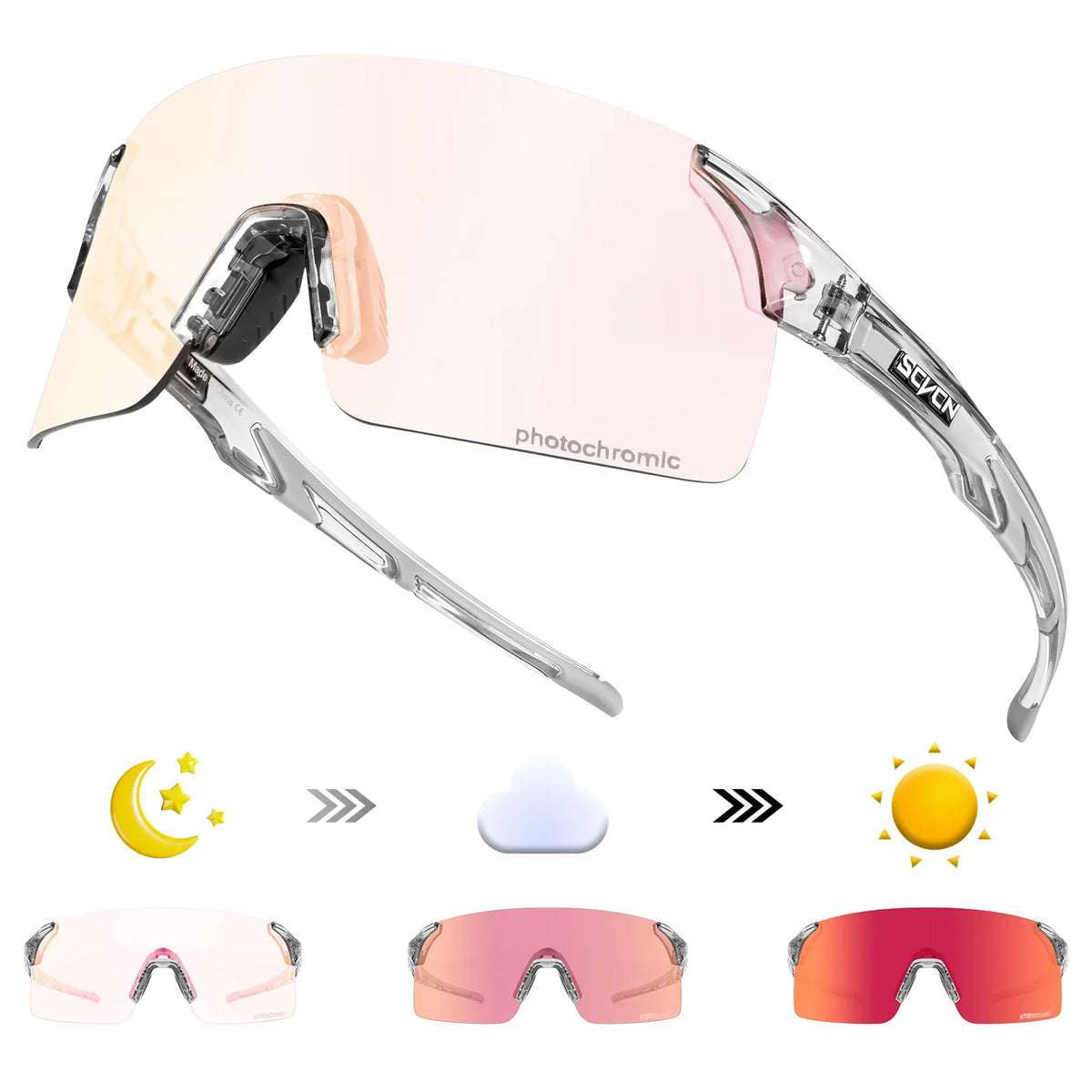 Photochromic UV400 Cycling Sunglasses for Sports