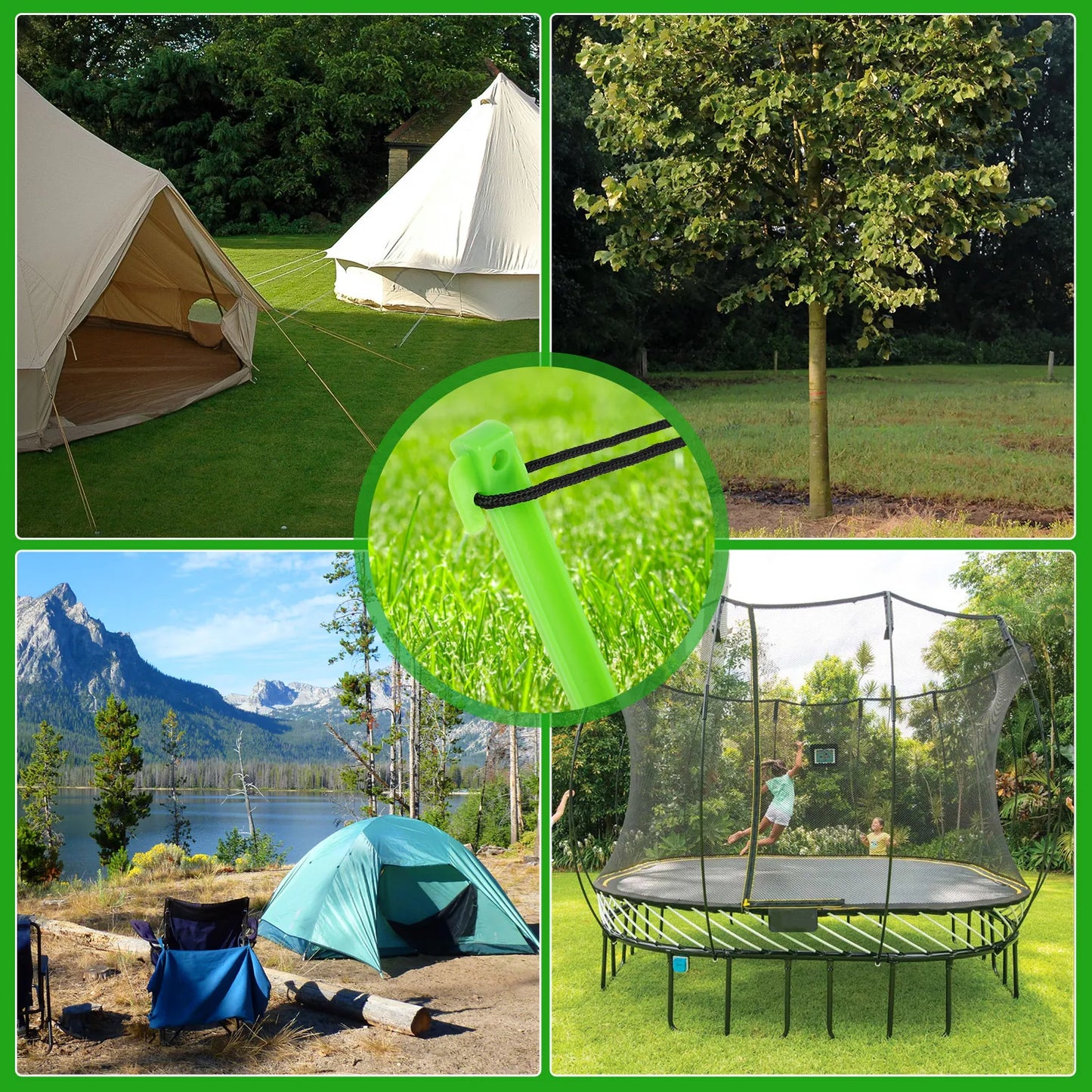 1/3 Set Tree Stake Kit 12in Plastic Sapling Tree Stake Support with
