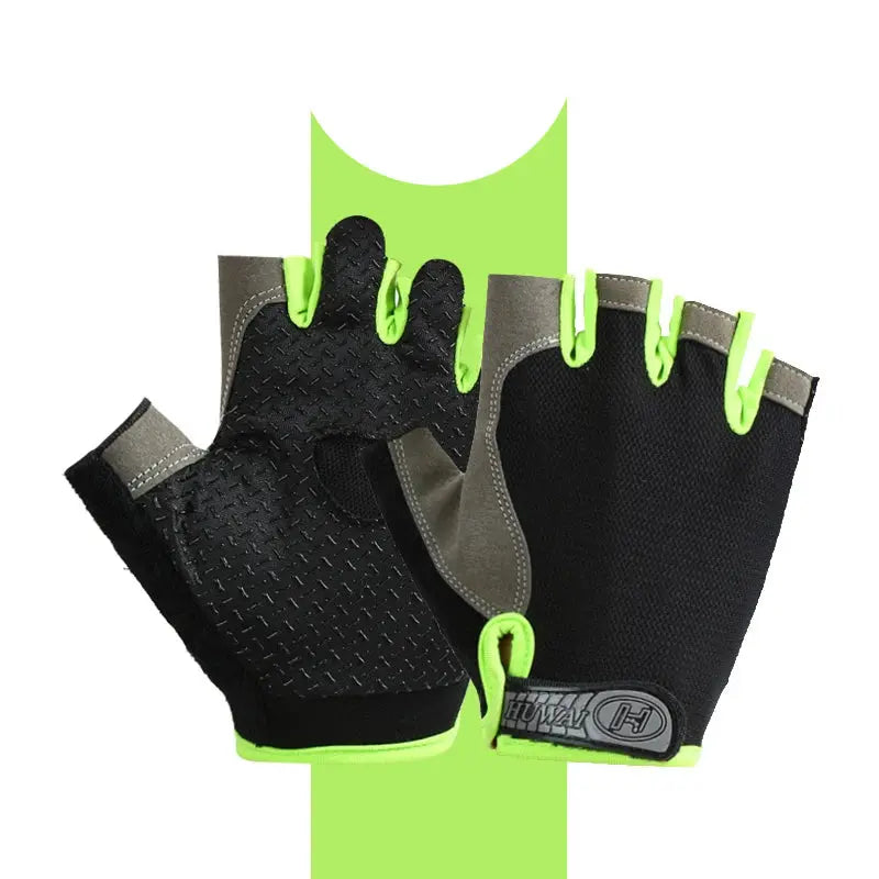 Gym Anti Slip Half Finger Gloves Breathable Dumbbells
