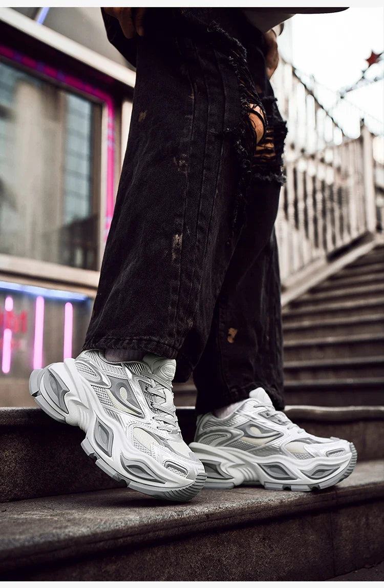 Men's Breathable Casual Sneakers Luxury Trainer Fashion Loafers Running Shoes - Comfortable Race Shoes for Male
