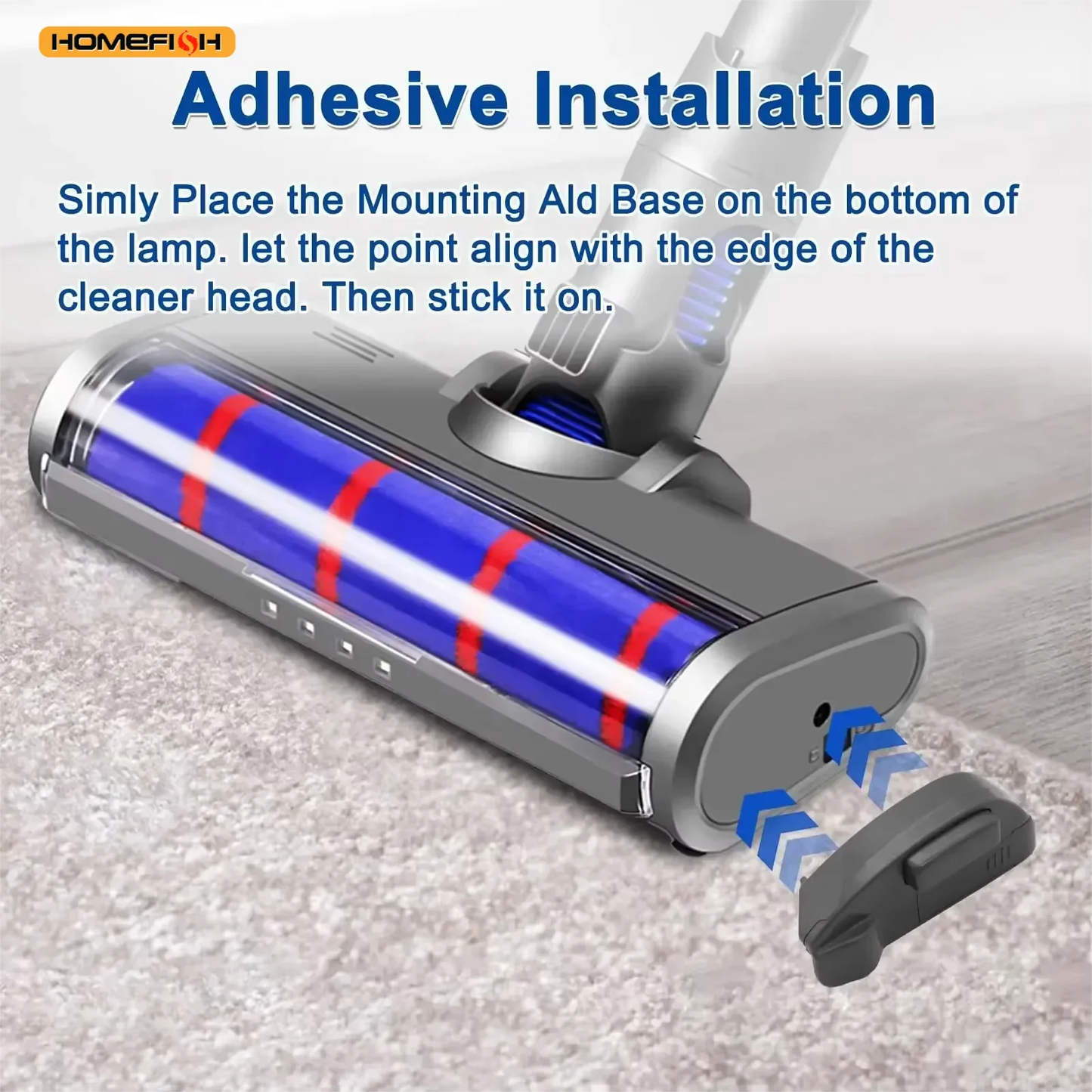 HOMEFISH Vacuum Cleaner Dust Display LED Lamp Detect Microscopic Dust Invisible Pet Hair Vacuum Cleaner Accessories(No Battery)
