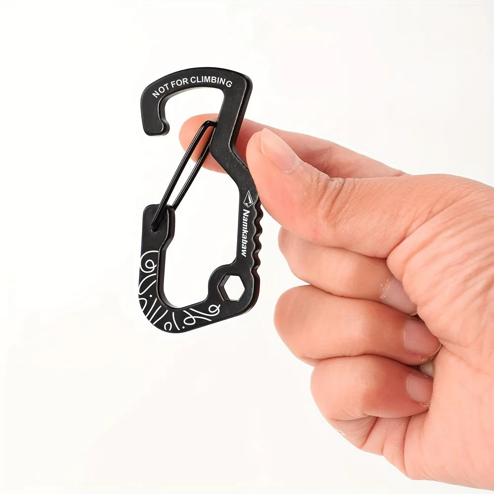 1/2/5pcs Outdoor Backpack Carabiner Multifunctional Print D Ring