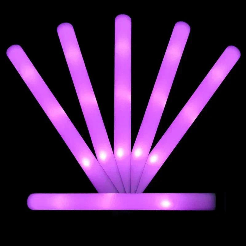 40 PCS LED Light Up Foam Sticks Sponge Luminous Stick Night Light Glow Party Supplies for Wedding Birthday Raves Concert