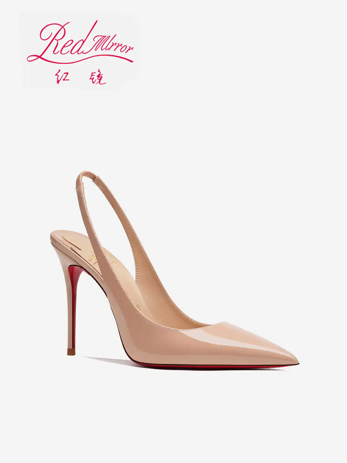 Heeled sandals Red Shiny Bottoms Naked color luxury Hollow 2026 New Elegant High Heels Sexy Slingbacks Ladies Shoes Women shoes