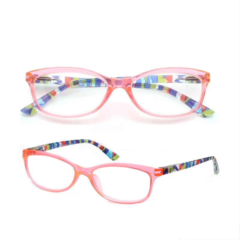 Women Reading Glasses Oval Stylish Frame Readers Eyeglasses Spring Hinge Lightweight Wear Glasses for Female with Diopter