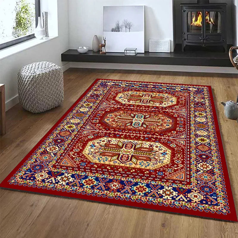 VIKAMA American Retro Carpet, Persian And Moroccan Living Room And Bedroom Mattress, Turkish Sofa And Coffee Table Mat