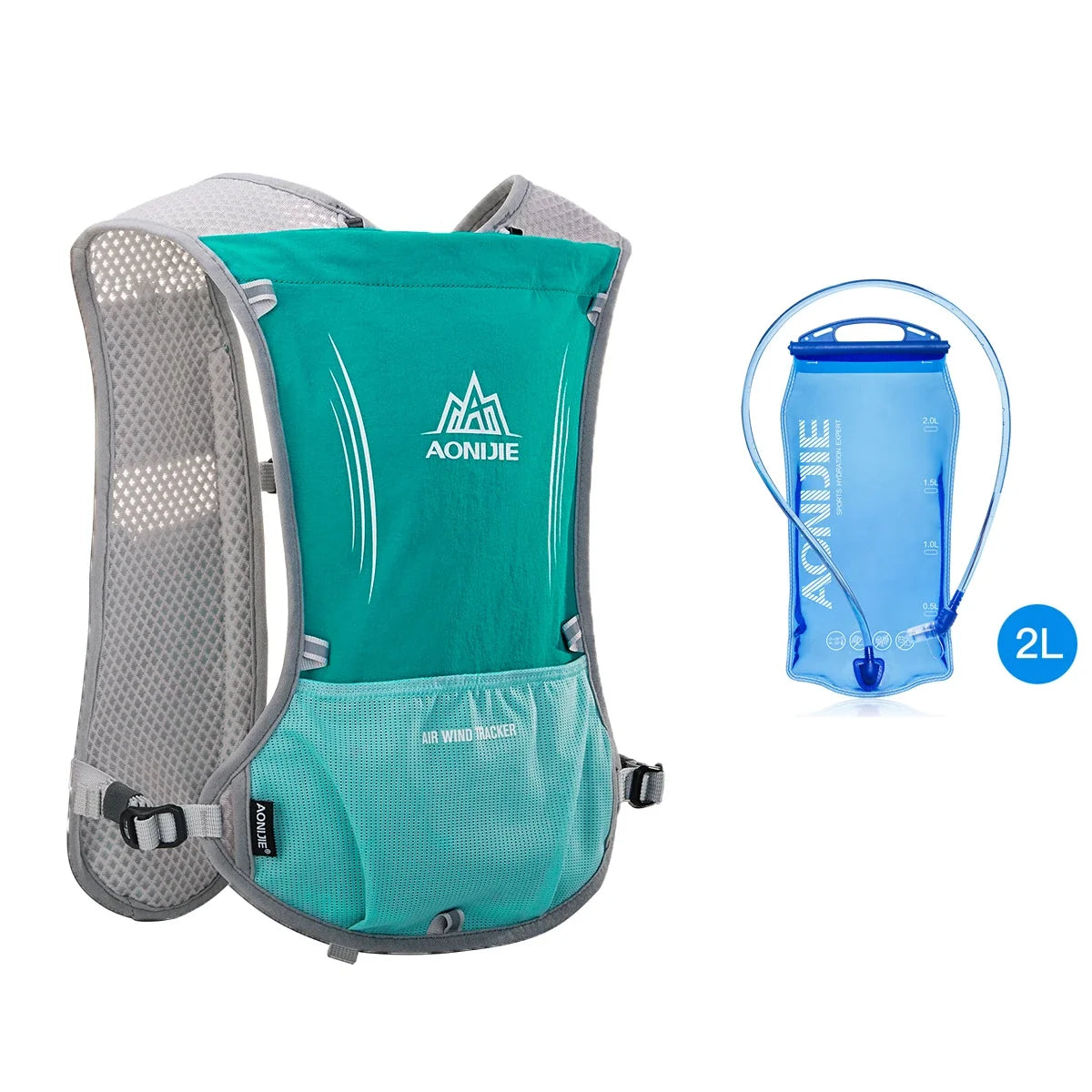 Running & Hiking Hydration Vest 5L Capacity 2L Bladder Included