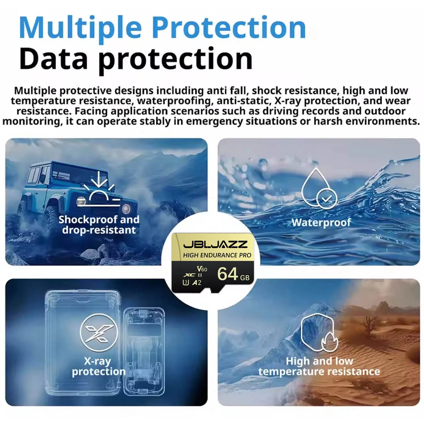 Micro SD Card High Speed Cartao De Memoria 128GB U3 V60 TF Flash Cards 64GB 256GB 512GB SD Memory Card For Phone Camera Drone