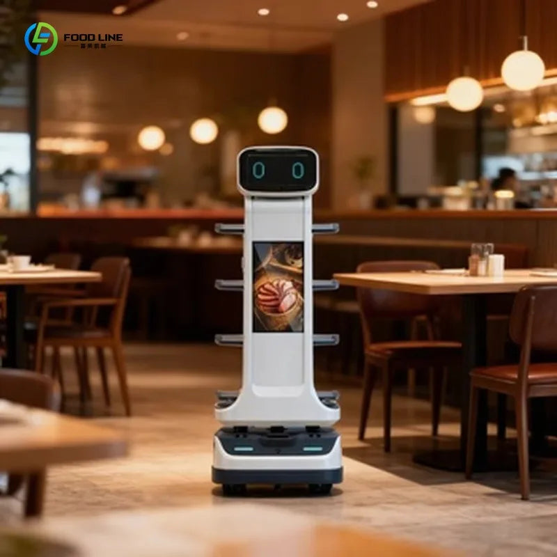 Intelligent 4-Layer Restaurant Delivery Robot Autonomous Waiter Robot With 3D Omnidirectional Obstacle Avoidance