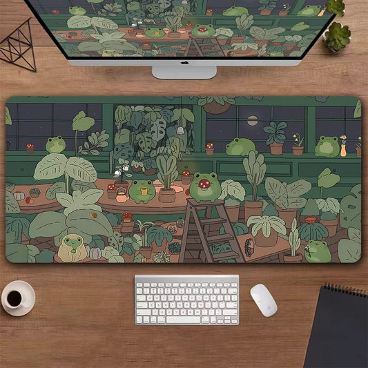 Alfombrilla de escritorio de ranas lindas