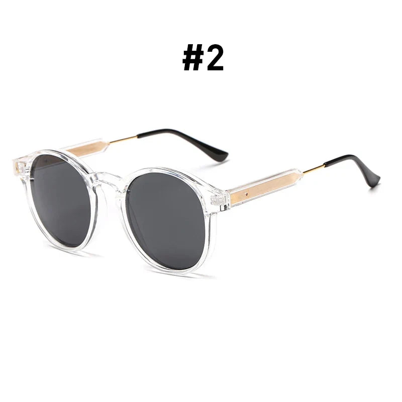 VIVIBEE Gothic Transparent Women Vintage Square Sunglasses 90s Round Sun Glasses 2026 Trending Products UV400 Men Shades
