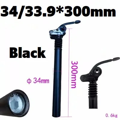 E-Bike Electric Folding Bike Shock Absorber Seat Post Alloy 25.4mm 27.2mm 28.6mm 31.8mm 33.9mm 34mm Folding Flipped Seat Post