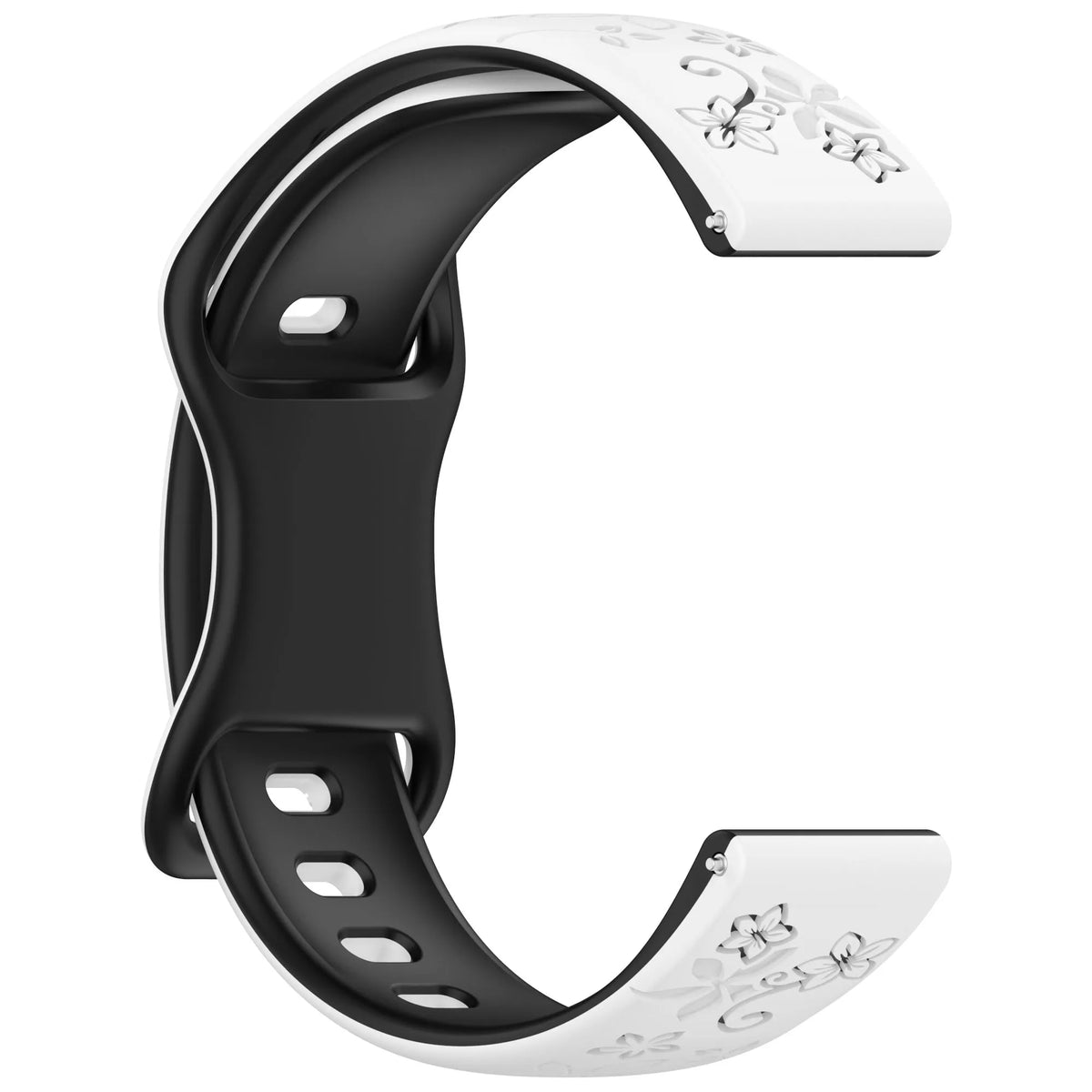 TicWatch Pro 3, E3 & GTH Floral Engraved Silicone Band